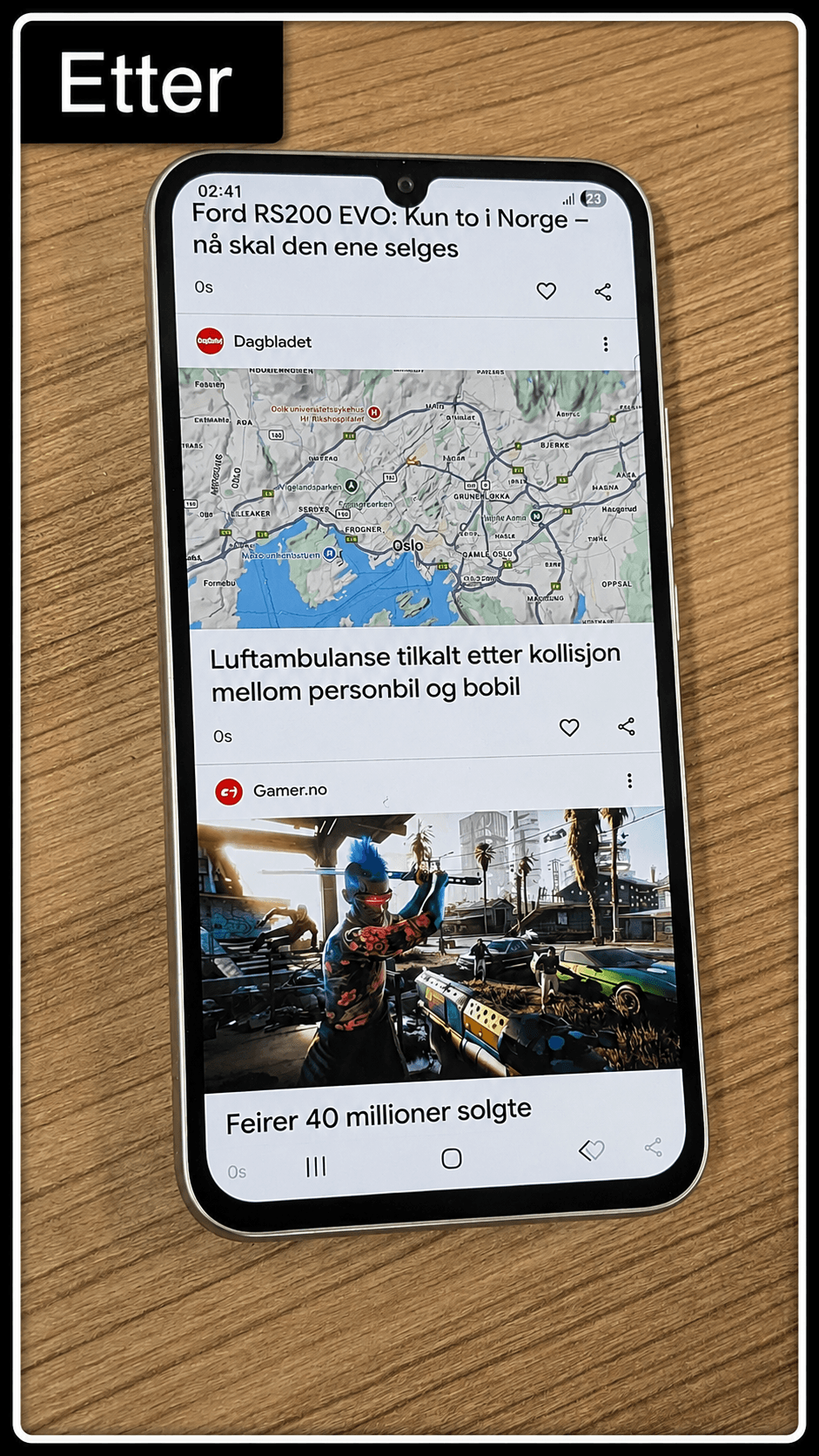 After: Samsung Galaxy A34 – Skjermbytte