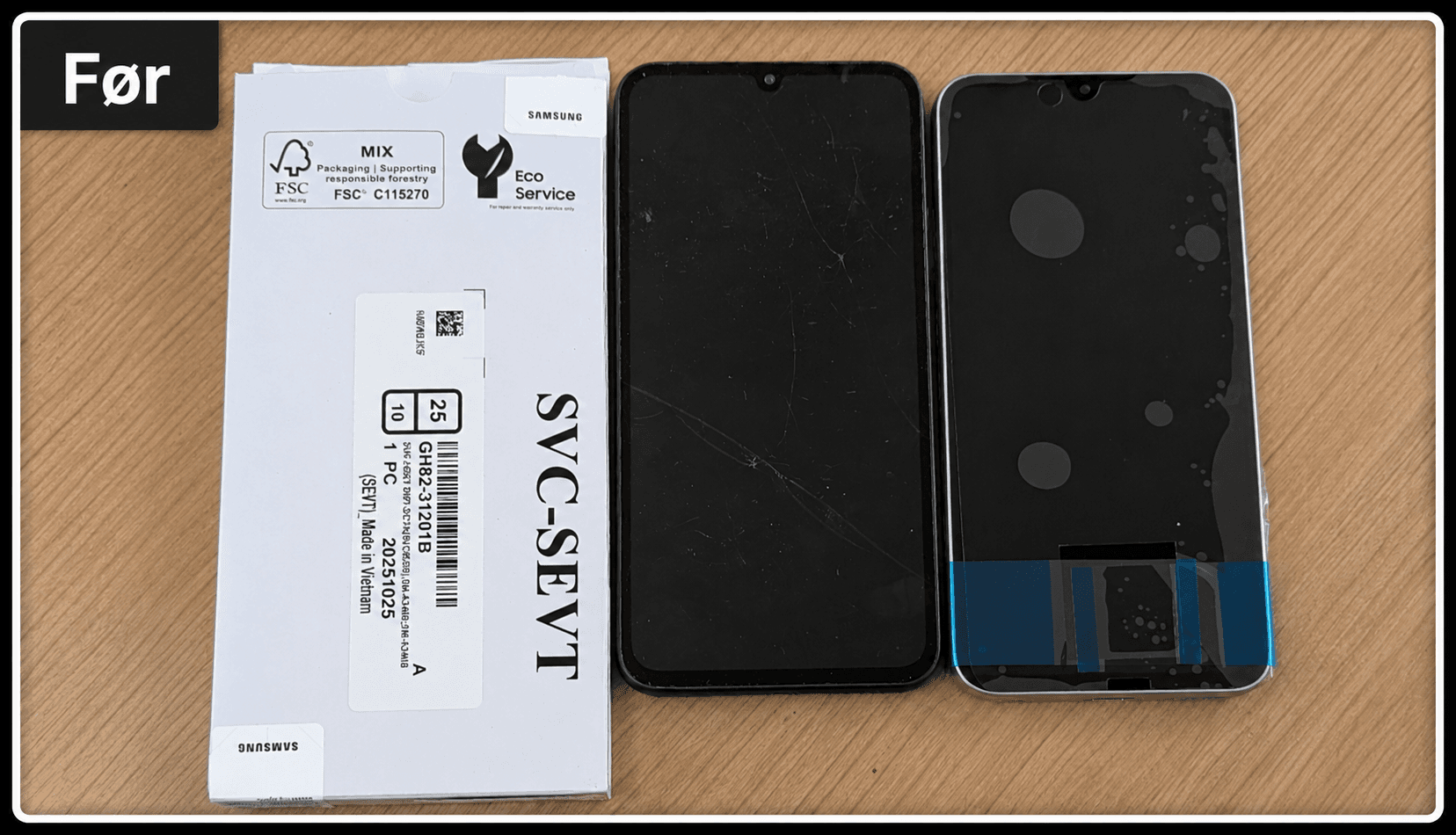 Before: Samsung Galaxy A34 – Skjermbytte