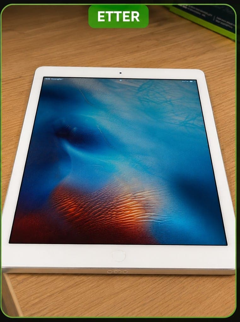 Etter: iPad Pro – Batteribytte etter oppsvulmet batteri